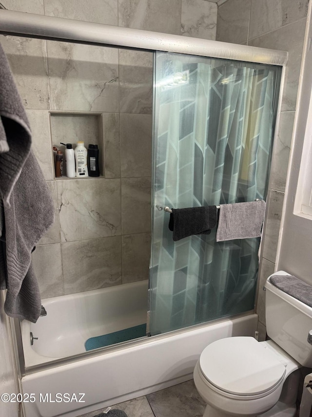 1002 S Kolb Rd Unit 2, Tucson, AZ 85710 - bathroom with bath / shower combo with glass door and toilet