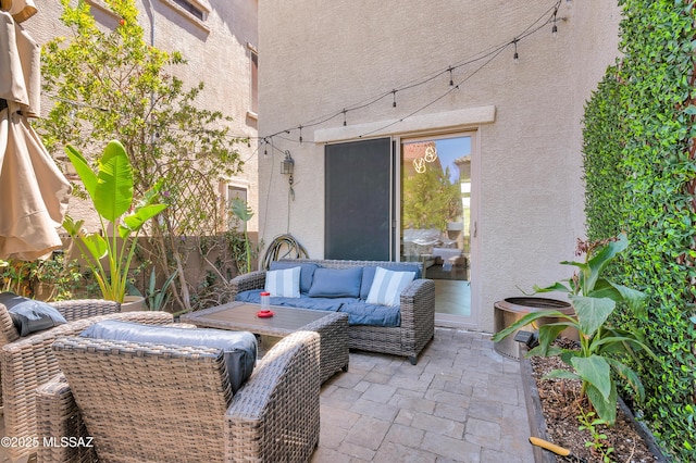 10583 E Forest Falls Ct, Tucson, AZ 85747 - view of patio / terrace with outdoor lounge area