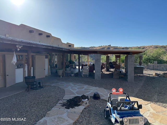 628 Via Cocospera, Rio Rico, AZ 85648 - view of patio / terrace featuring a mountain view