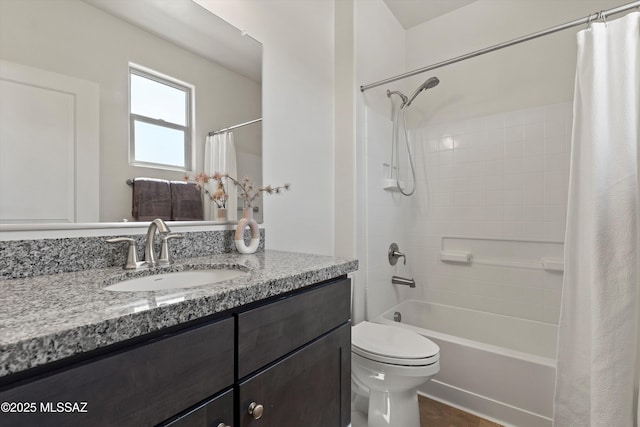1759 E Via Colomba Bianca, Tucson, AZ 85737 - full bath with vanity, shower / bathtub combination with curtain, and toilet