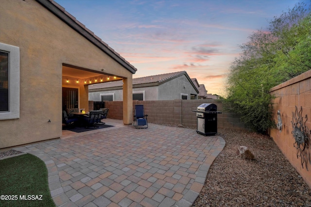 14511 S Camino Tierra Luna, Sahuarita, AZ 85629 - fenced backyard featuring area for grilling and a patio