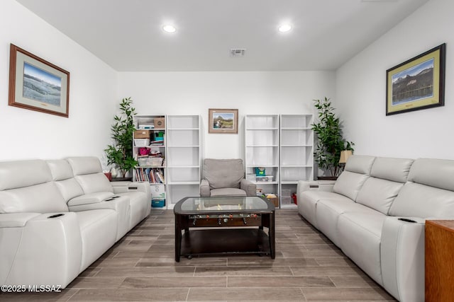 5568 W Summer Vw Dr, Marana, AZ 85658 - living room with recessed lighting and wood tiled floors
