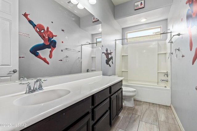 11874 N Raphael Way, Tucson, AZ 85742 - bathroom featuring toilet, vanity, and shower / bath combination