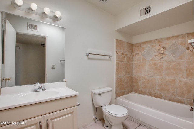 9552 E Irene St, Tucson, AZ 85730 - full bath with tile patterned flooring, toilet, vanity, and shower / bath combination
