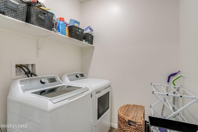 3287 W Sunlit Peak Dr, Tucson, AZ 85742 - washroom featuring washing machine and dryer and baseboards