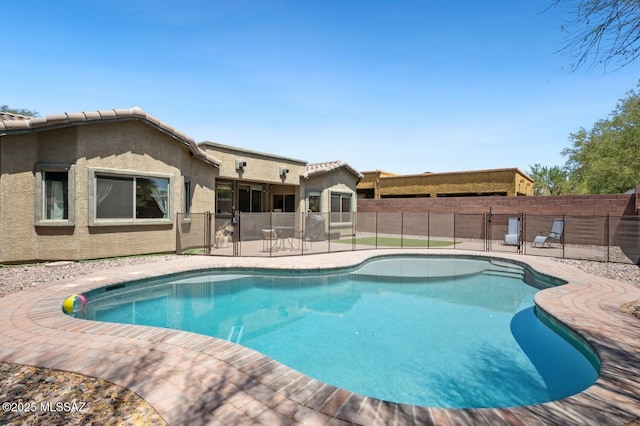 9225 S Summer Breeze Ln, Tucson, AZ 85756 - view of pool with a fenced backyard and a patio