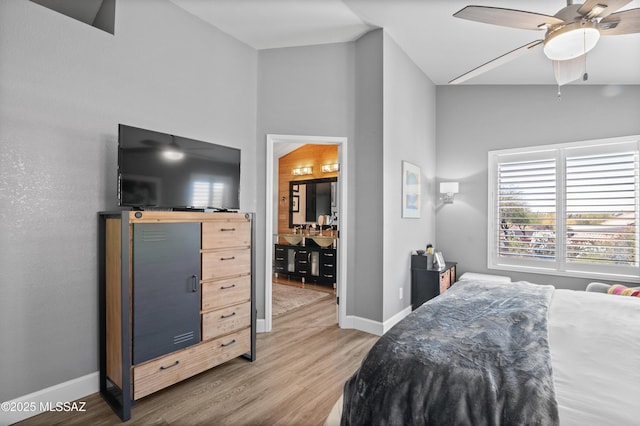 9000 N Twain St, Tucson, AZ 85742 - bedroom with wood finished floors, baseboards, and a ceiling fan