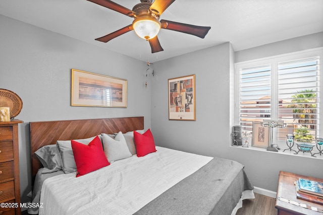 9000 N Twain St, Tucson, AZ 85742 - bedroom with wood finished floors and ceiling fan