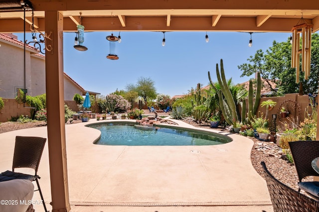 9000 N Twain St, Tucson, AZ 85742 - view of swimming pool with a fenced backyard and a patio area