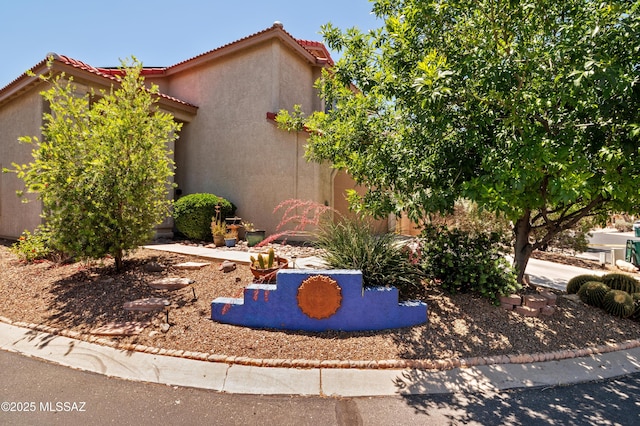 9000 N Twain St, Tucson, AZ 85742 - view of front facade featuring stucco siding and a tiled roof