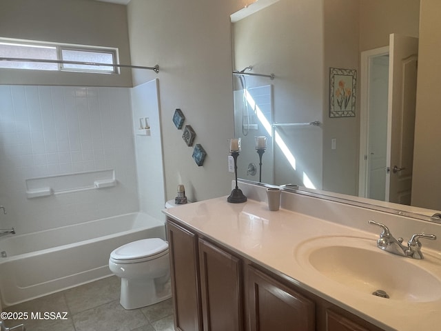 15808 S Via Cayetano, Sahuarita, AZ 85629 - full bathroom with tile patterned flooring, vanity, toilet, and bathtub / shower combination