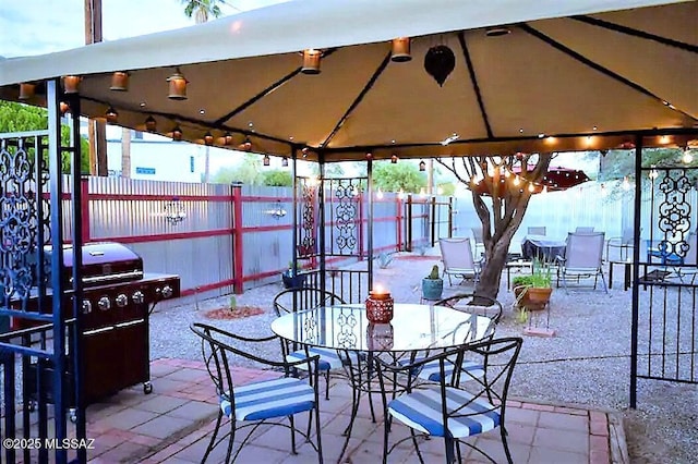 966 N Richey Blvd, Tucson, AZ 85716 - view of patio with outdoor dining space, a gazebo, and grilling area