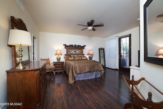 10550 N Lambert Pl, Tucson, AZ 85737 - bedroom featuring dark wood-type flooring and access to outside