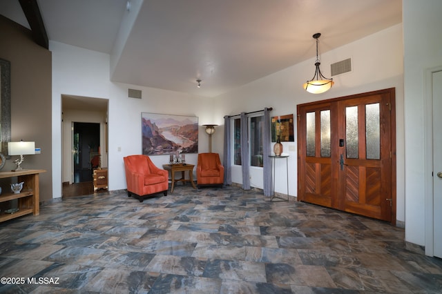 10550 N Lambert Pl, Tucson, AZ 85737 - entryway with stone finish flooring and french doors
