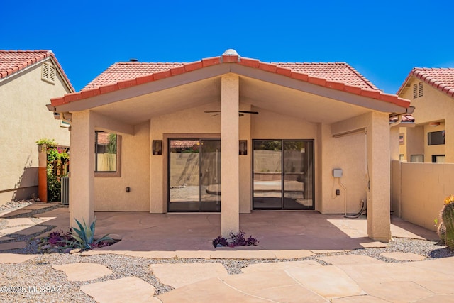 231 E Highcourte Ln, Tucson, AZ 85737 - rear view of property with a patio area, stucco siding, and a tile roof