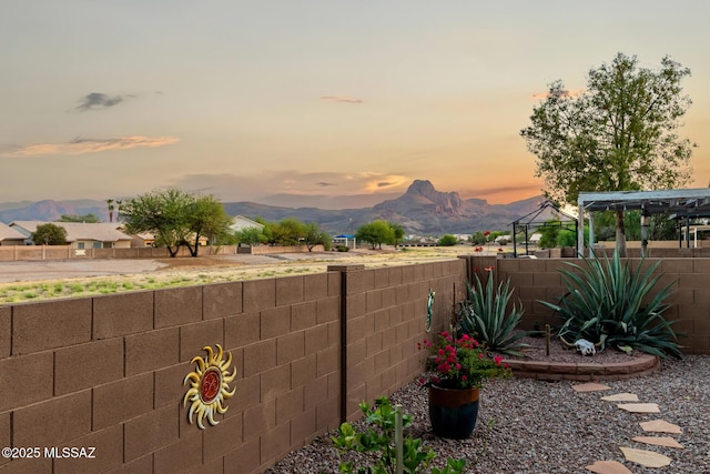 9102 N Safflower Ln, Tucson, AZ 85743 - fenced backyard with a mountain view
