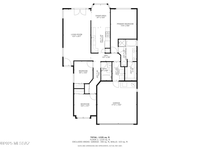 9102 N Safflower Ln, Tucson, AZ 85743 - floor plan / room layout