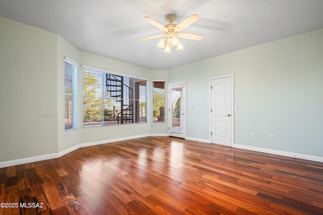 11562 N Scioto Ave, Tucson, AZ 85737 - unfurnished room featuring ceiling fan, wood finished floors, and baseboards