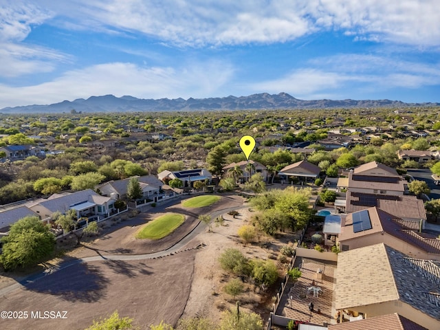 11562 N Scioto Ave, Tucson, AZ 85737 - aerial perspective of suburban area featuring a mountain backdrop