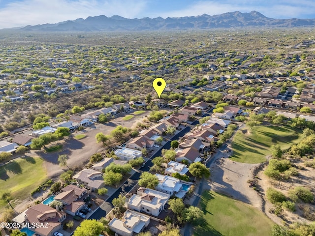 11562 N Scioto Ave, Tucson, AZ 85737 - aerial overview of property's location with nearby suburban area and mountains