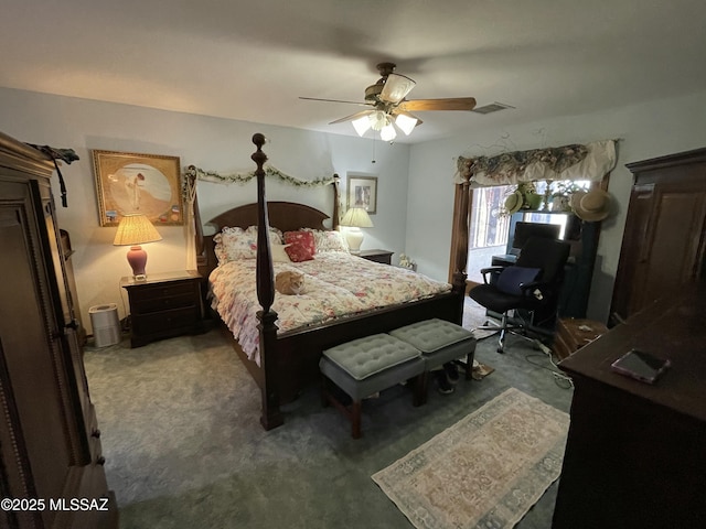 11985 N Cayce Ln, Casa Grande, AZ 85194 - bedroom featuring carpet flooring and a ceiling fan