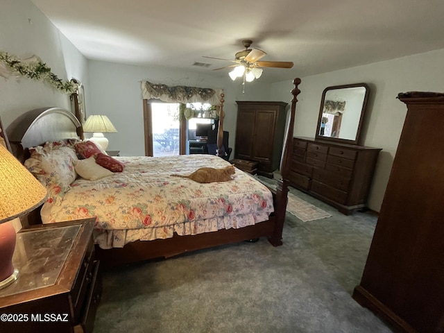 11985 N Cayce Ln, Casa Grande, AZ 85194 - carpeted bedroom featuring a ceiling fan