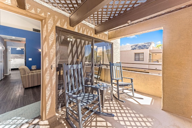 7612 E Callisto Cir Unit 60, Tucson, AZ 85715 - view of patio with a balcony
