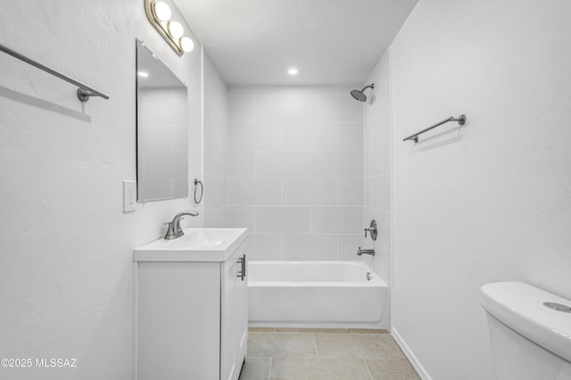 4167 E Los Robles St, Tucson, AZ 85712 - bathroom with vanity, toilet, and shower / bath combination