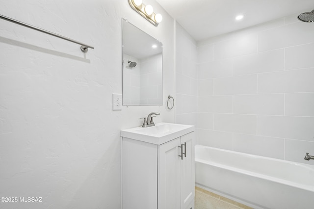 4167 E Los Robles St, Tucson, AZ 85712 - full bath featuring vanity, bathtub / shower combination, and recessed lighting