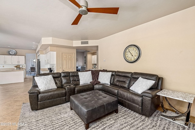 1920 W Canada Hills Dr, Oro Valley, AZ 85737 - living room featuring ceiling fan