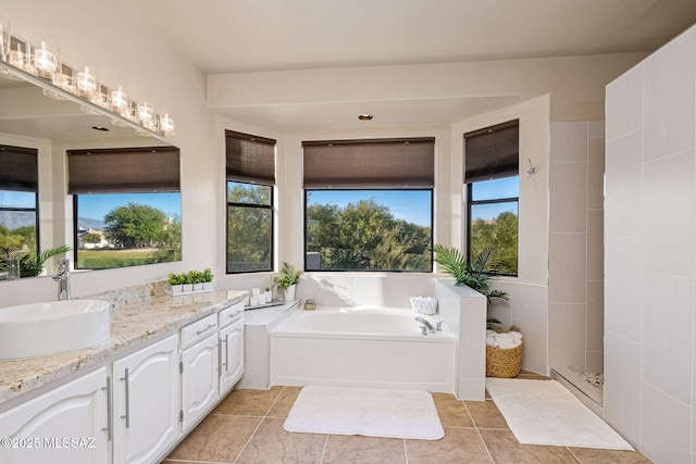 1920 W Canada Hills Dr, Oro Valley, AZ 85737 - full bath with vanity, a bath, and a tile shower