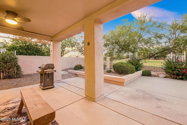 1920 W Canada Hills Dr, Oro Valley, AZ 85737 - view of patio featuring a ceiling fan