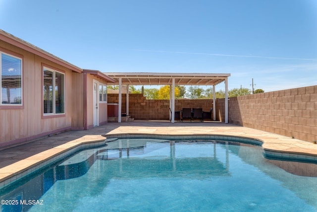 9141 E Bell Cactus Ln, Tucson, AZ 85715 - view of pool with a patio area and a fenced backyard