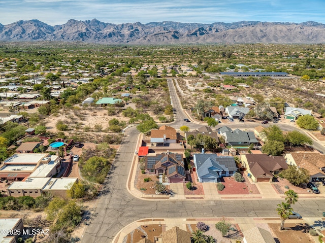 9141 E Bell Cactus Ln, Tucson, AZ 85715 - aerial perspective of suburban area with mountains