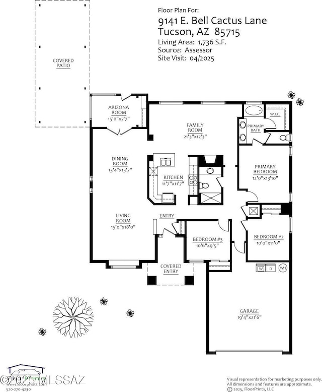 9141 E Bell Cactus Ln, Tucson, AZ 85715 - home floor plan
