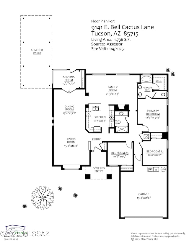 9141 E Bell Cactus Ln, Tucson, AZ 85715 - room layout
