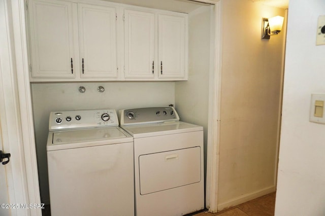 100 N Dale Rd, Pearce, AZ 85625 - laundry room with cabinet space, washing machine and clothes dryer, and baseboards