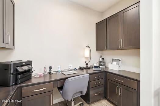 11815 N Silverscape Dr, Oro Valley, AZ 85737 - home office featuring light wood-style flooring
