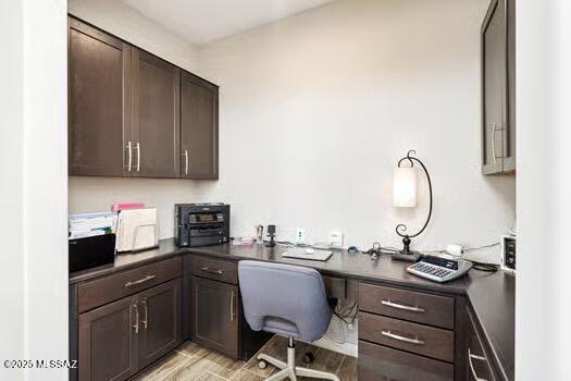 11815 N Silverscape Dr, Oro Valley, AZ 85737 - office with built in desk and light wood-style floors