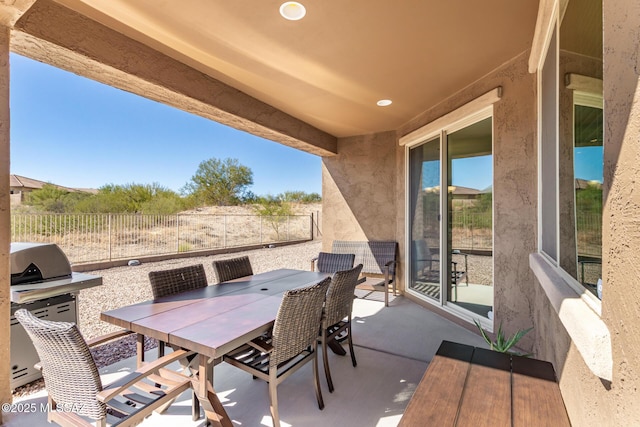 11815 N Silverscape Dr, Oro Valley, AZ 85737 - view of patio featuring outdoor dining area and grilling area