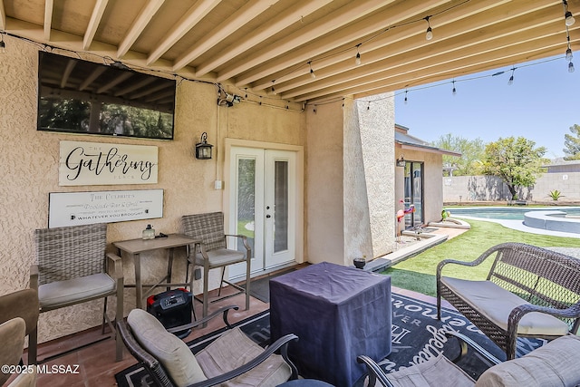 9650 N Gyor Pl, Tucson, AZ 85742 - view of patio / terrace with french doors