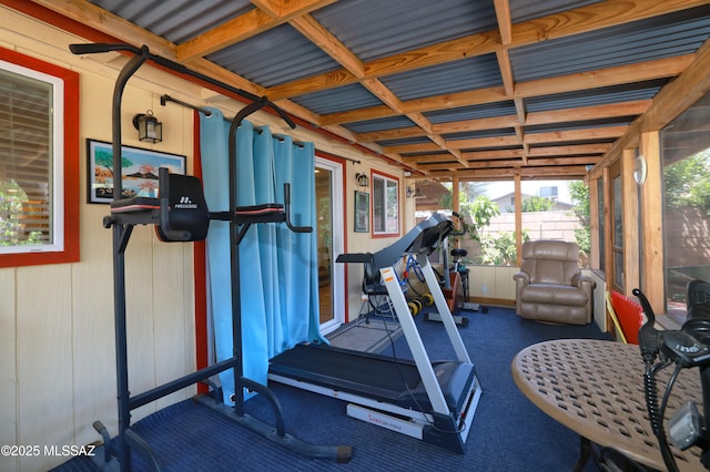 2931 N Mitch Dr, Tucson, AZ 85719 - exercise room with plenty of natural light and carpet