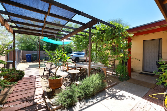 2931 N Mitch Dr, Tucson, AZ 85719 - view of patio featuring a pergola