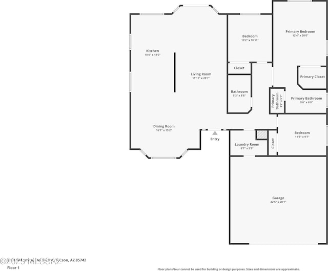 9701 N Camino Del Fierro, Tucson, AZ 85742 - property floor plan