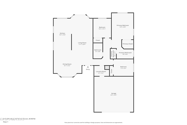9701 N Camino Del Fierro, Tucson, AZ 85742 - floor plan / room layout