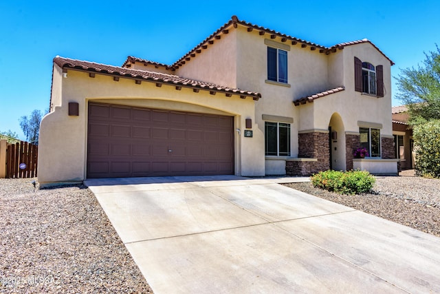 19 W Via Teresita, Sahuarita, AZ 85629 - mediterranean / spanish home with stucco siding, a tile roof, and driveway