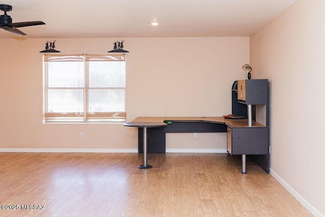 161 N Carlilse Way, Willcox, AZ 85643 - unfurnished office featuring a ceiling fan, wood finished floors, and baseboards