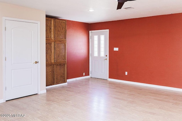 161 N Carlilse Way, Willcox, AZ 85643 - empty room with light wood-type flooring, baseboards, and recessed lighting