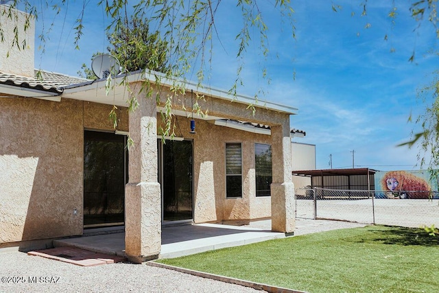 161 N Carlilse Way, Willcox, AZ 85643 - entrance to property with stucco siding and a tile roof