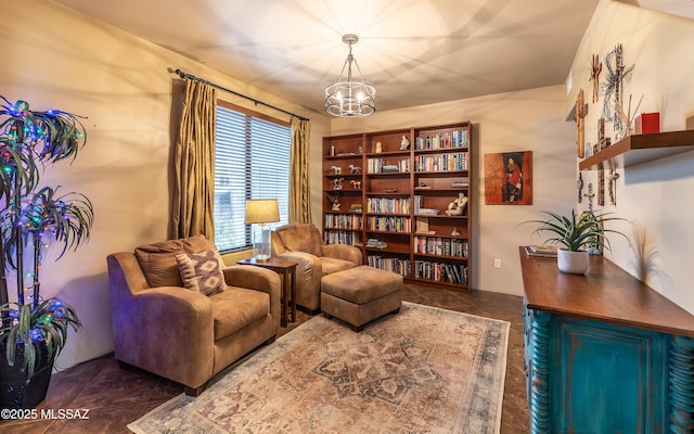9387 S Via Famero, Vail, AZ 85641 - living area with a chandelier and tile patterned flooring